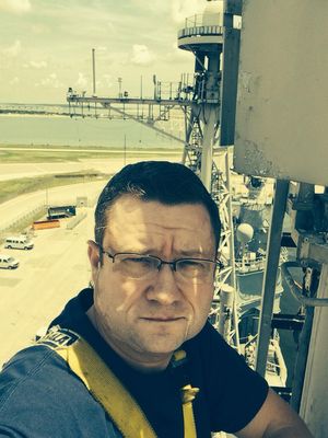 Visiting an industrial port facility during a deployment