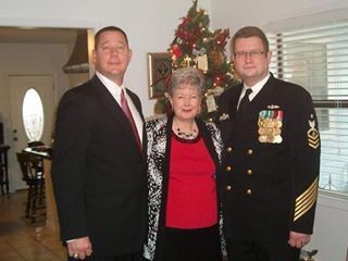 Family gathered at Christmas