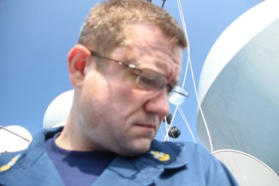 Navy communications operations at sea